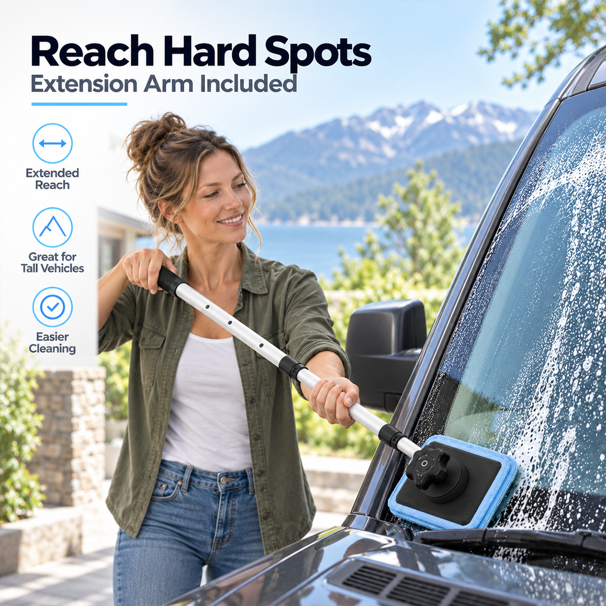 🚗Dual Magnetic Car Windshield Cleaner | Streak-Free Auto Glass Cleaning Kit