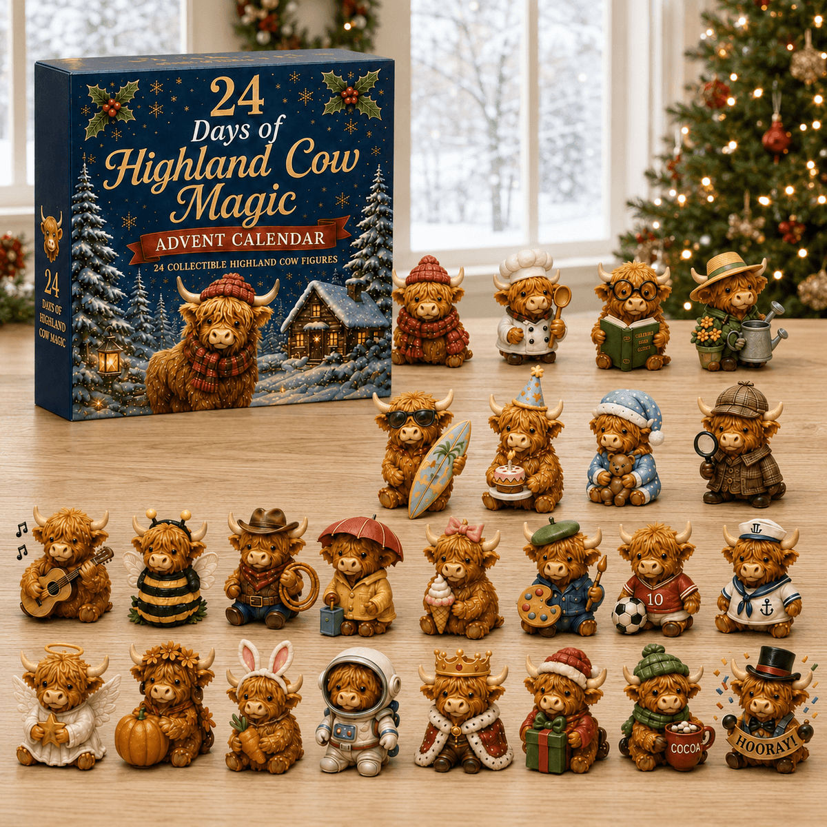 🎄 2026 Christmas Highland Cow Advent Calendar💕🐮