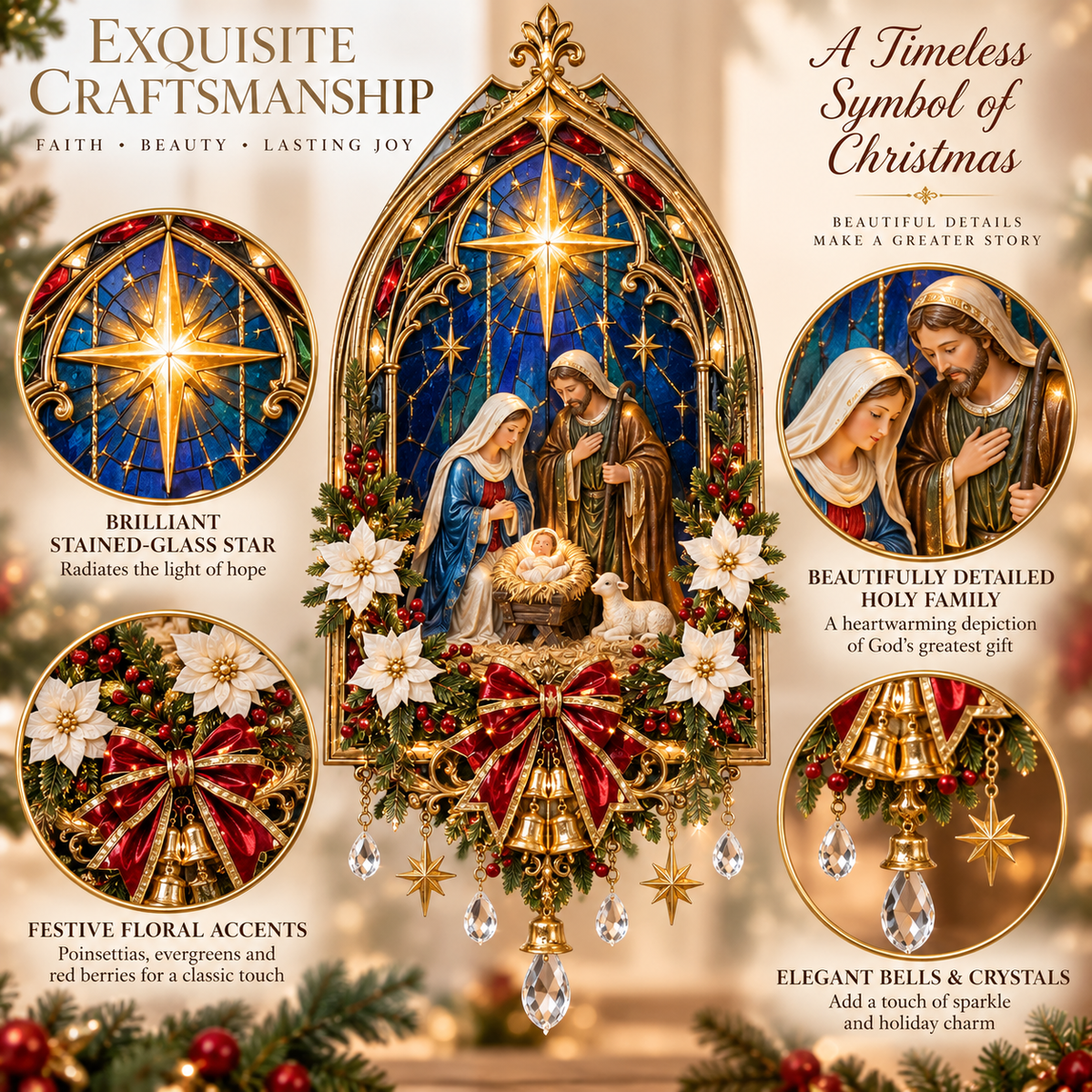🎄 Christmas Hot Sale – 49% OFF ✨ Sacred Bethlehem Window Nativity Light™ – Bring the Holy Night Home