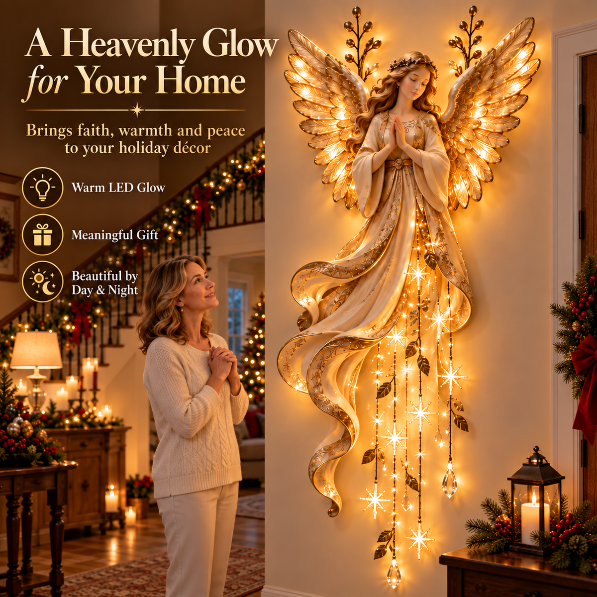 🎁 49% OFF Guardian👼 Angel Christmas Decor – Faith, Love & Blessings in One ✈️