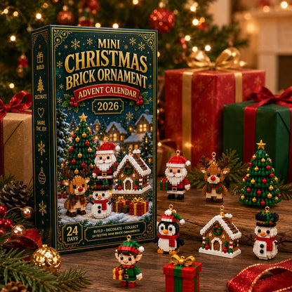 ⏳ Last day to save 49% – ✨24-Day Mini Christmas Ornament Advent Calendar | 24 unique festive buildable designs with hanging loops—perfect for decorating Christmas trees, wreaths, and holiday displays 🧱