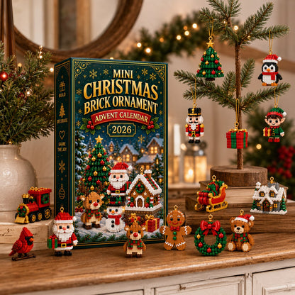 🎄 Last day to save 49% – ⏳24-Day Mini Christmas Ornament Advent Calendar | 24 unique festive buildable designs with hanging loops—perfect for decorating Christmas trees, wreaths, and holiday displays 🧱