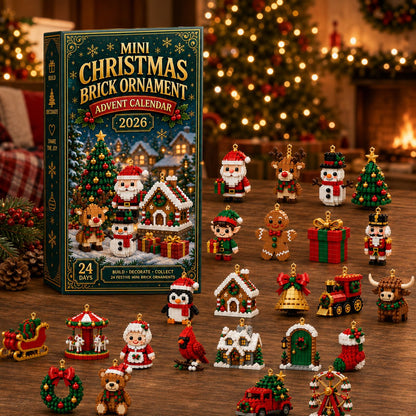 🎄 Last day to save 49% – ⏳24-Day Mini Christmas Ornament Advent Calendar | 24 unique festive buildable designs with hanging loops—perfect for decorating Christmas trees, wreaths, and holiday displays 🧱